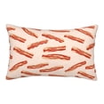 thumbnail image 1 of Plush Throw Pillow Covers, Bacon Print No.909 Pillow Cases with Invisible Zipper, Breathable Microfiber Pillow Cases Standard Size for Sleeping Bedroom Sofa Living Room 16x24, 1 of 5