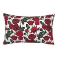 thumbnail image 1 of Plush Throw Pillow Covers, Bouquet Rose Flowers Pillow Cases with Invisible Zipper, Breathable Microfiber Pillow Cases Standard Size for Sleeping Bedroom Sofa Living Room 14x20, 1 of 5