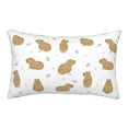 thumbnail image 1 of Plush Throw Pillow Covers, Capybaras White Pillow Cases with Invisible Zipper, Breathable Microfiber Pillow Cases Standard Size for Sleeping Bedroom Sofa Living Room 16x24, 1 of 5