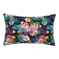 thumbnail image 1 of Plush Throw Pillow Covers, Colorful Flowers a Pillow Cases with Invisible Zipper, Breathable Microfiber Pillow Cases Standard Size for Sleeping Bedroom Sofa Living Room, 1 of 5