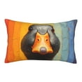 thumbnail image 1 of Plush Throw Pillow Covers, Colorful Painted Duck Pillow Cases with Invisible Zipper, Breathable Microfiber Pillow Cases Standard Size for Sleeping Bedroom Sofa Living Room 16x24, 1 of 5