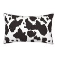 thumbnail image 1 of Plush Throw Pillow Covers, Cow Skin 2 Pillow Cases with Invisible Zipper, Breathable Microfiber Pillow Cases Standard Size for Sleeping Bedroom Sofa Living Room 16x24, 1 of 5