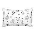 thumbnail image 1 of Plush Throw Pillow Covers, Cute Dog Puppy happy Pillow Cases with Invisible Zipper, Breathable Microfiber Pillow Cases Standard Size for Sleeping Bedroom Sofa Living Room 16x24, 1 of 5