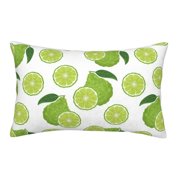Plush Throw Pillow Covers, Cute Forest Green Limes Pillow Cases with Invisible Zipper, Breathable Microfiber Pillow Cases Standard Size for Sleeping Bedroom Sofa Living Room 14x20