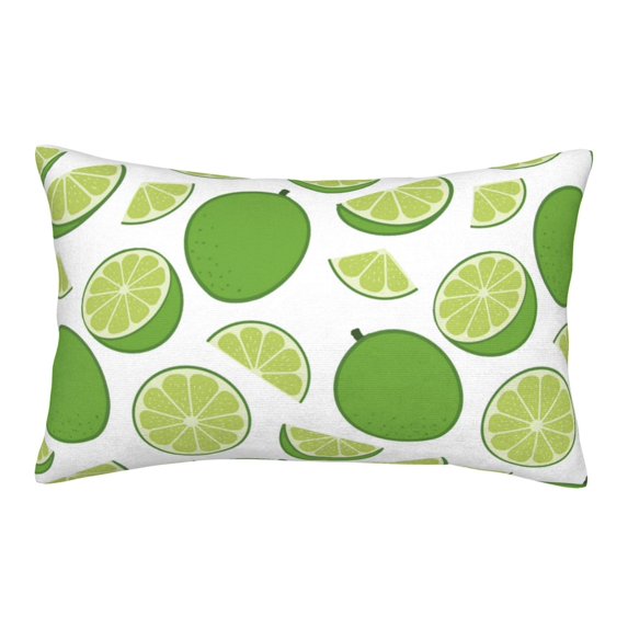 Plush Throw Pillow Covers, Cute Natural Limes Pillow Cases with Invisible Zipper, Breathable Microfiber Pillow Cases Standard Size for Sleeping Bedroom Sofa Living Room 20x30