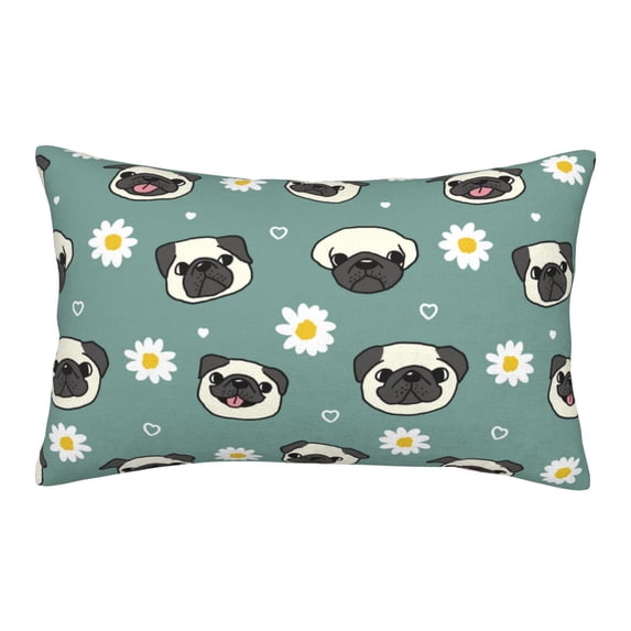 Plush Throw Pillow Covers, Cute puppy H Pillow Cases with Invisible Zipper, Breathable Microfiber Pillow Cases Standard Size for Sleeping Bedroom Sofa Living Room 16x24