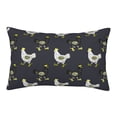 thumbnail image 1 of Plush Throw Pillow Covers, Hand Drawn Funny Chicken Black Pillow Cases with Invisible Zipper, Breathable Microfiber Pillow Cases Standard Size for Sleeping Bedroom Sofa Living Room 16x24, 1 of 5