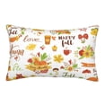 thumbnail image 1 of Plush Throw Pillow Covers, Hello Fall Autumn Is Here Pillow Cases with Invisible Zipper, Breathable Microfiber Pillow Cases Standard Size for Sleeping Bedroom Sofa Living Room 14x20, 1 of 5