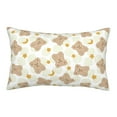 thumbnail image 1 of Plush Throw Pillow Covers, Kawaii bear Pillow Cases with Invisible Zipper, Breathable Microfiber Pillow Cases Standard Size for Sleeping Bedroom Sofa Living Room 14x20, 1 of 5