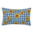 thumbnail image 1 of Plush Throw Pillow Covers, Sunflowers Square Pillow Cases with Invisible Zipper, Breathable Microfiber Pillow Cases Standard Size for Sleeping Bedroom Sofa Living Room 20x30, 1 of 5