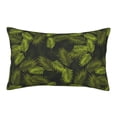 thumbnail image 1 of Plush Throw Pillow Covers, Tropical Palm Leaves Fern Leaf Pillow Cases with Invisible Zipper, Breathable Microfiber Pillow Cases Standard Size for Sleeping Bedroom Sofa Living Room 14x20, 1 of 5