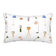 thumbnail image 1 of Plush Throw Pillow Covers, Urban Light Bulb Pattern Pillow Cases with Invisible Zipper, Breathable Microfiber Pillow Cases Standard Size for Sleeping Bedroom Sofa Living Room 14x20, 1 of 5
