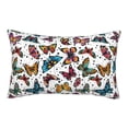 thumbnail image 1 of Plush Throw Pillow Covers, cute butterfly A Pillow Cases with Invisible Zipper, Breathable Microfiber Pillow Cases Standard Size for Sleeping Bedroom Sofa Living Room 16x24, 1 of 5