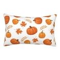 thumbnail image 1 of Plush Throw Pillow Covers, maple pumpkin Pillow Cases with Invisible Zipper, Breathable Microfiber Pillow Cases Standard Size for Sleeping Bedroom Sofa Living Room 20x30, 1 of 5
