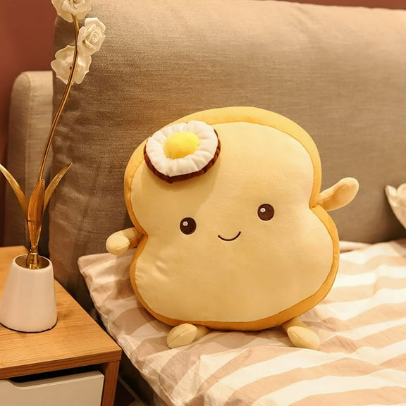 Plush Throw Pillow, Creative Cut Bread Plush Cushion, Stuffed Animals, Office, Cartoon Sleeping Pillow, Cushion, Stuffed Gift Doll for Kids and Adults-25CM