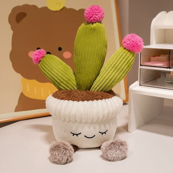 Plush Toy Cactus Succulent Potted Plants with Vibrant Colors, Soft and Cuddly Stuffed Dolls, Perfect Room Decoration for Your Home, Birthday Gifts for Kids Boys and Girls