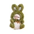 thumbnail image 1 of Plush Toy With Cute Bunny Shape Green 1 Piece, Featuring White Accents On Face, Made Of Soft & Safe Plush Material For Comfort, Ideal Gift For Teens & Big Kids As Bedroom Decor Or, 1 of 6