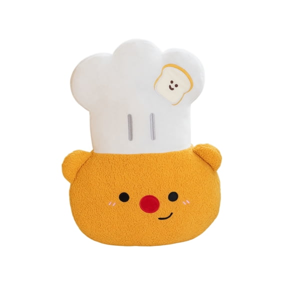 Plush Toy Cute Chef Bear Stuffed Animal Soft Throw Pillow For Kids Bedroom Home Decor 1 Piece