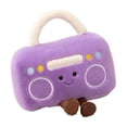 thumbnail image 1 of Plush Toy, Cute Creative Purple Boombox Stuffed Doll, 1 Piece Soft Plush Toy, For Kids Plaything Bedroom Living Room Decor Collectible Cute Gift For Toddlers, 1 of 6