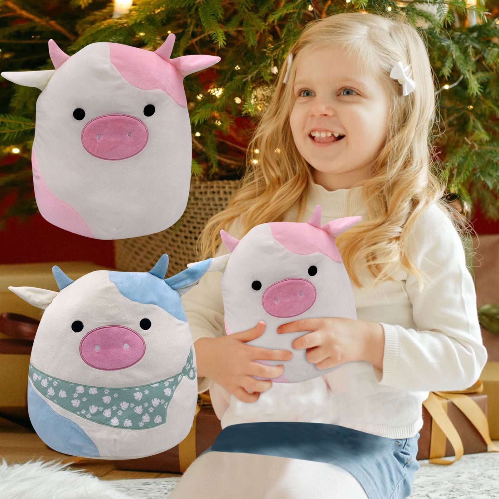 Plush Toy Cute Soft Cow Stuffed Animals Great Gift For Kids Birthdays