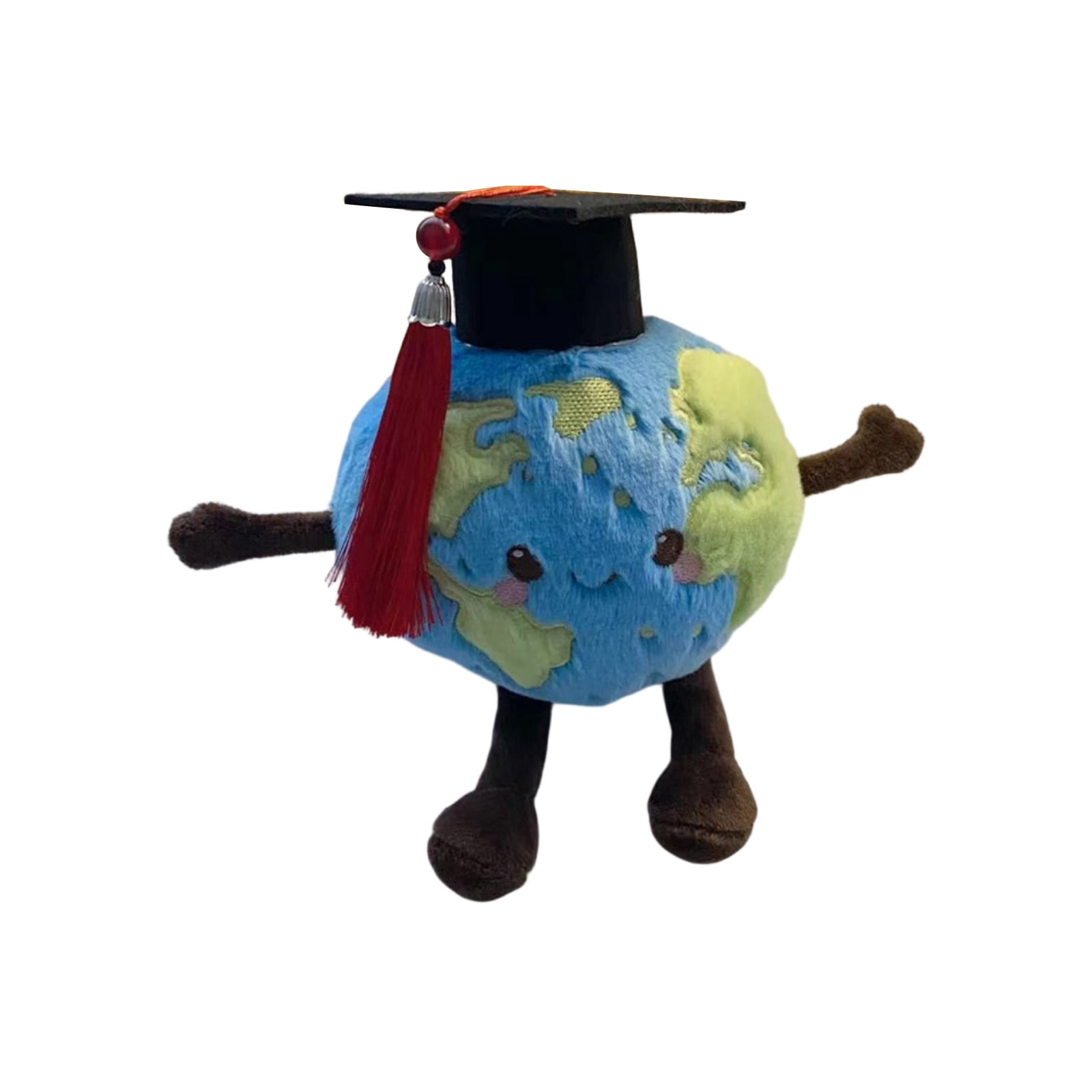 Plush Toy, Graduation Cap Earth, 1 Piece Cute Stuffed Toy, For Graduation Season Student Commemorative Gift Astronomy Lover Collection Decor