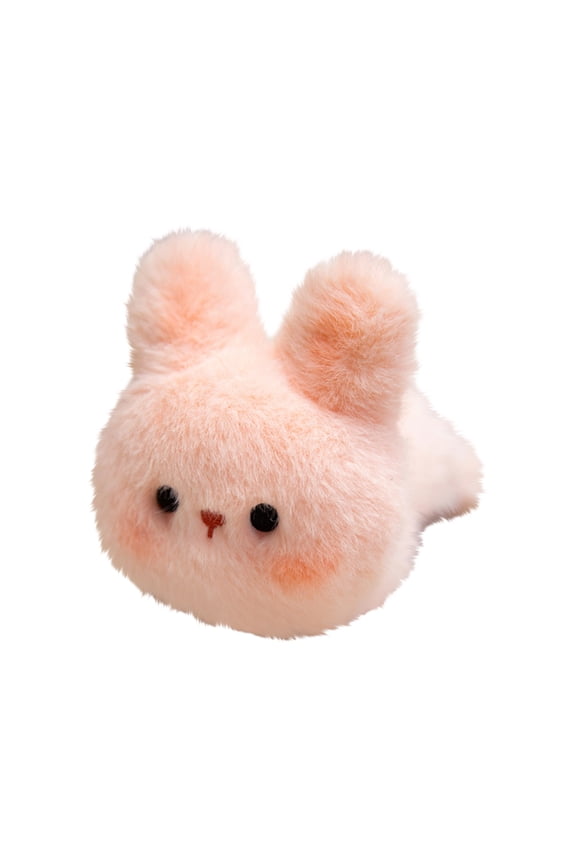 Plush Toy, Magnetic Soft Fuzzy Pink Rabbit Desk Buddy Ornament, 1 Piece Hanging Keychain Accessory, Cute Party Favor Gift Adults Home Office Desktop Bag Decoration