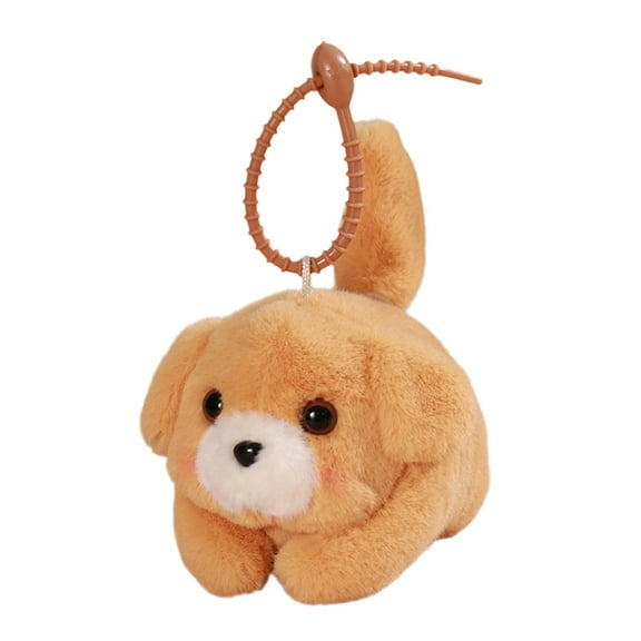 Plush Toy Puppy Interactive Pet Dog - Tail Wagging, Cute Stuffed Animal Toys Gifts for Kids Toddlers Teen Boy Girl Birthday Party Favors Keychain Handbag Pendant Home Decor
