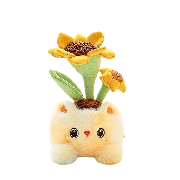 Plush Toy Stuffed Animal Doll, Soft Decorative Cushion with Plant Leaf Design, Gift for Home Office Desk and Adults