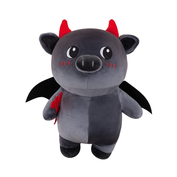 Plush Toy Stuffed Animal Soft Doll with Devil Horns and Wings Cute Cartoon Character Design for Home Decor and Gifts