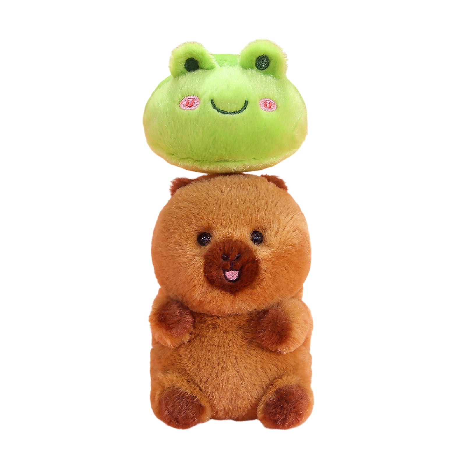 Plush Toy with Cute Frog Hat, Soft Stuffed Animal, for Kids Boys Girls, Bedroom Decor, Playtime, Gifts