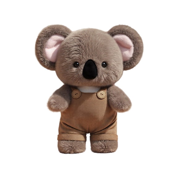 Plush Toys - 6 inch Cute Stuffed Animals (Koala,Cat,Elephant,Frog) in Overalls,Soft Huggable Companions for Kids,Perfect Gift & Playtime Buddies