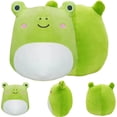 thumbnail image 1 of Plush Toys,Cute Frog Stuffed Animal Plush Toy 3D Dinosaur Pillow Soft Lumbar Back Cushion Plush Stuffed Toy Gifts for Children(8 Inch), 1 of 5