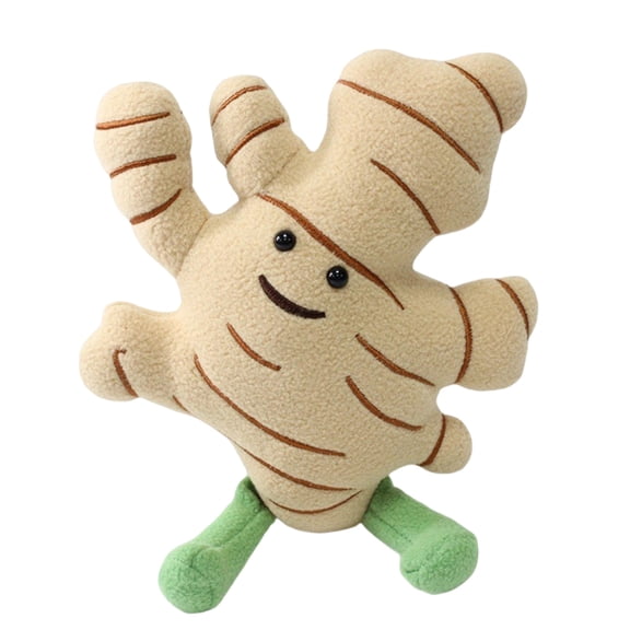 Plush Toys, Play for Student Kitchen, Childrens Vegetable Plush, Soft Plush, 8 Inch Fleece Ginger Character Doll, Adorable Smiling Face, Durable Construction for Little Kids Daily