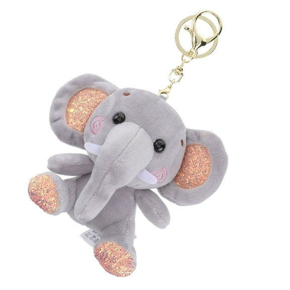 ifundom Grey Elephant Keychain Pendant Cute Animal Charm Decorative Accessory for Bags, Keys, and More