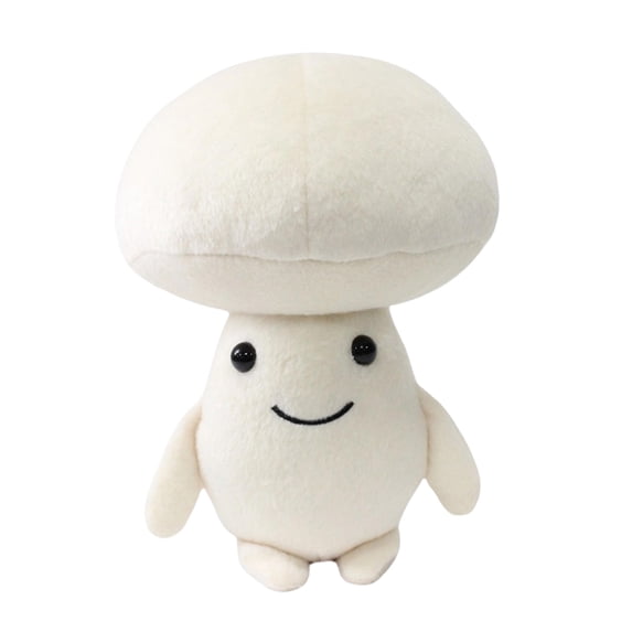Plush Toys, Plush Stuffed Animals, Soft Plush, Nursery Decor Plush, 8 Inch Cute White Mushroom Stuffed Figure Made of Soft Fleece Material for Playtime, Display and Cuddling