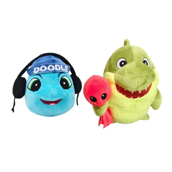 Plush Toys Soft Stuffed Youtuber Character Plush Figures, 2 Pcs Cute Interactive Plush Doll Set Fans Home Decoration Birthday Party Favors