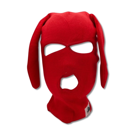 Plush Trap Red 3-Hole Ski Mask Balaclava