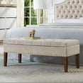 thumbnail image 1 of Plush Tufted Storage Bench Velvet with Wood Frame, 48 " Stylish Seating Solution for Bedroom, Living Room, or Entryway, 1 of 7