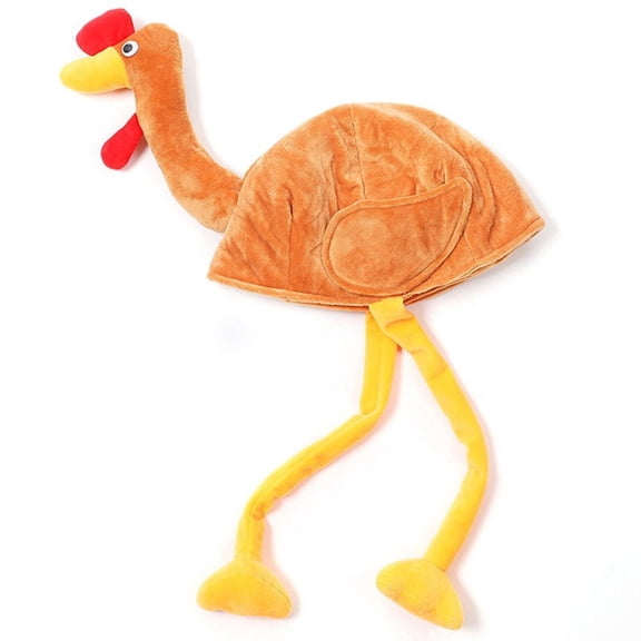 vlrwzc Plush Turkey Hat Thanksgiving Party Cap Novelty Christmas Hat Dress Up Headwear for New Year Festive Theme Party Supplies