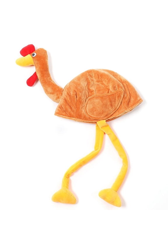 Plush Turkey Hat Thanksgiving Party Cap Novelty Christmas Hat Dress Up Headwear for New Year Festive Theme Party Supplies