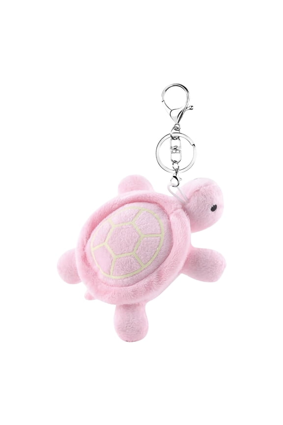 Plush Turtle Keychain, Glow in the Dark Stuffed Animal Charm, Soft Bag Pendant with Key Ring, for Backpack Decoration, Daily Accessory, Night Safety Use and Personal Ornament, by Cosmug