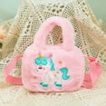 thumbnail image 1 of Plush Unicorn Tote Bag Plush Crossbody School Handbags Rainbow Fluffy Fuzzy Unicorn Purse Bag for Kids Gift, 1 of 5