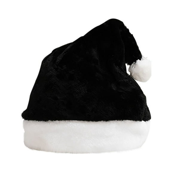 Plush Velvet Christmas Santa Hat for Adults Soft Thickened Unisex Holiday Headwear Festive Costume Accessory for New Year Parties Winter Events and Christmas Photo Shoots