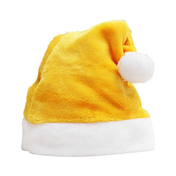 Plush Velvet Christmas Santa Hat for Adults Soft Thickened Unisex Holiday Headwear Festive Costume Accessory for New Year Parties Winter Events and Christmas Photo Shoots
