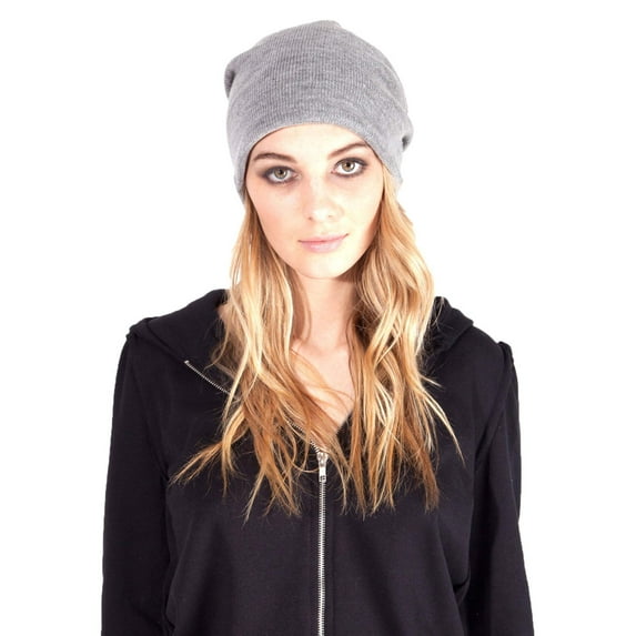 Plush Women's Barca Slouchy Fleece Lined Hat, Grey, One Size
