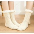 thumbnail image 1 of Plush Women's Sherpa Slipper Socks with Gripper Bottoms, The Perfect Winter House Sock US 6 to 11, 1 of 6