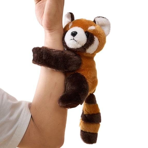Plush Wrist Puppet Huggers Panda Plush Toy, 20cm Soft Animal Band W/ Clip Slap Bracelet, Stuffed Animal, Lightweight 100g