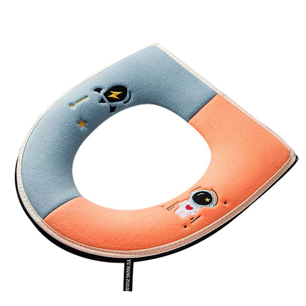 Plush Zipper Toilet Seat Pad Cute Toilet Seat Cushion Warmer Toilet
