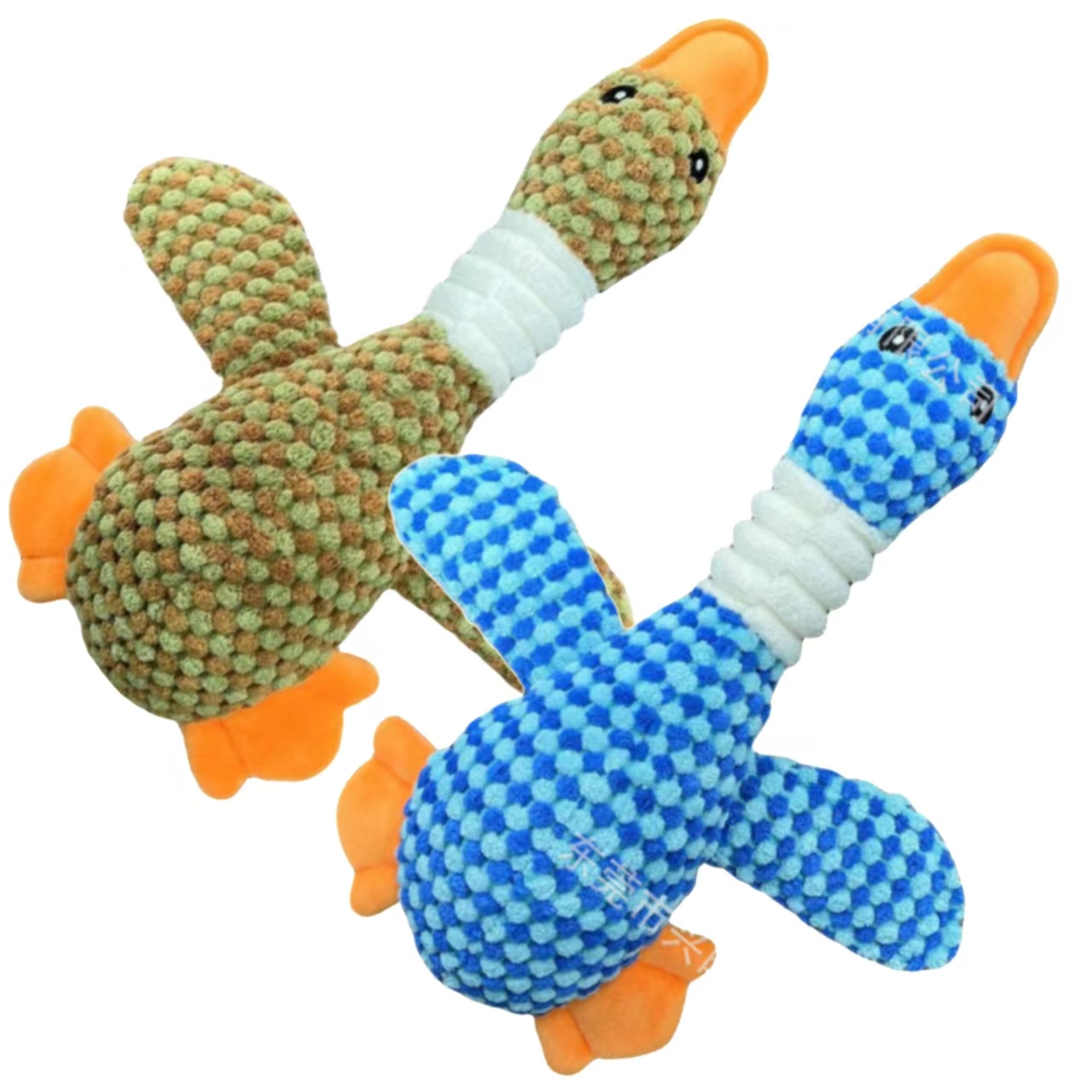 Plush dog toys, upgraded goose bite interactive pet toys, squeaking dog toys, plush dog toys, puppy bite toys,