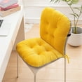thumbnail image 1 of Plush office chair cushion,One-piece office chair back cushion for back,Desk chair cushion with tie,Non slip seat cushion,Fit desk chair cushion for long sitting(17.7 * 33.4inch), 1 of 4